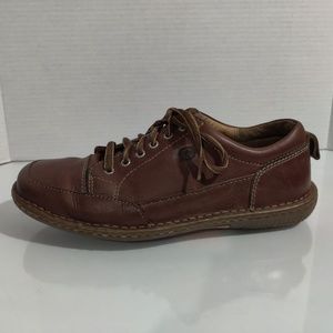 BORN Waz Brown Leather Oxfords Lace-Up Shoes M6228 Men's Size US 8 M/W EU 41